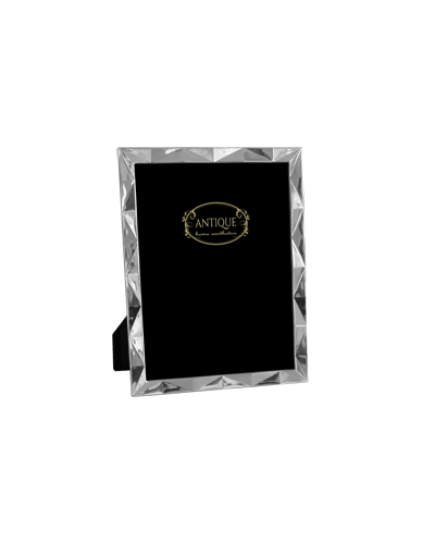 Silver Style! Μεταλλική κορνίζα με ασημί γυαλιστερό φινίρισμα και βελούδινη πλάτη 15χ20cm