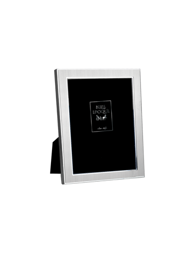 Silver Style! Μεταλλική κορνίζα με ασημί γυαλιστερό φινίρισμα και βελούδινη πλάτη  15χ20cm