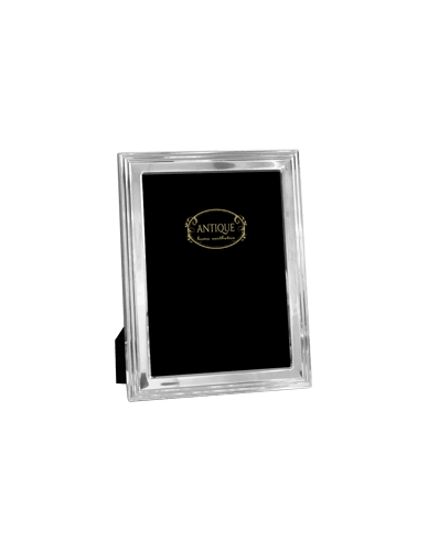 Silver Style! Μεταλλική κορνίζα με ασημί γυαλιστερό φινίρισμα και βελούδινη πλάτη  15Χ20CM