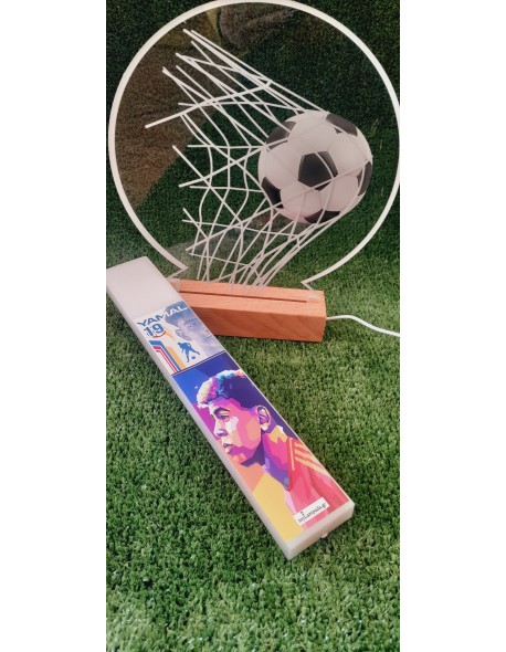 ΕΚΤΥΠΩΜΕΝΗ ΛΑΜΠΑΔΑ  YAMAL 19 ΜΕ ΠΛΑΤΗ PLEXIGLASS ME LED